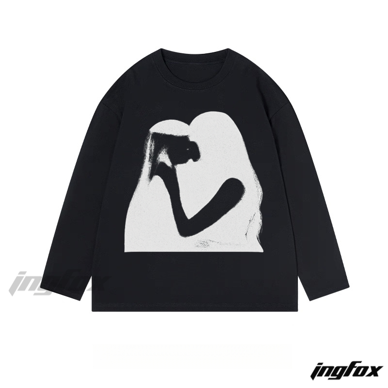 Silhouette Embrace - Classic Cotton Long Sleeve Tee