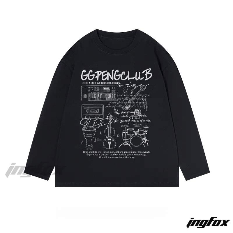 GGPENGCLUB Music - Classic Cotton Long Sleeve Tee