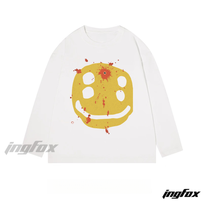 Smiley Splatter - Classic Cotton Long Sleeve Tee