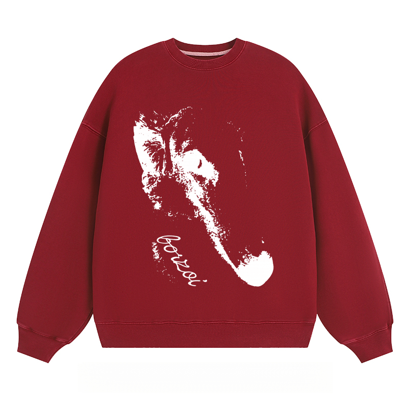 Borzoi Dog Portrait - Classic Unisex Fit Crewneck Sweatshirt