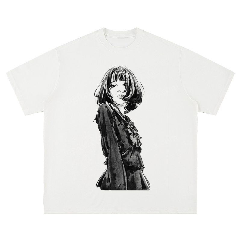Ink Sketch Girl - Unisex Fit Short Sleeve T - Shirt