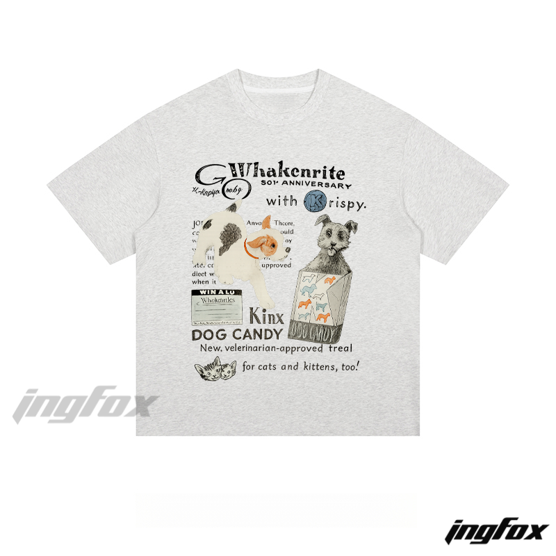 Vintage Pet Ad Collage - Loose Fit Short Sleeve T - Shirt