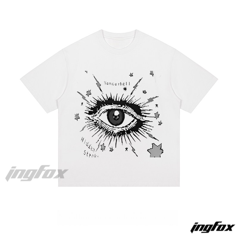 Starburst Eye Graphic - Loose Fit Short Sleeve T - Shirt