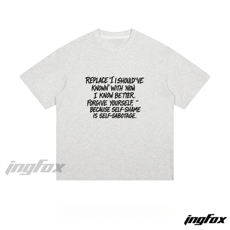 Motivational Self - Growth Text - Loose Fit Short Sleeve T-Shirt