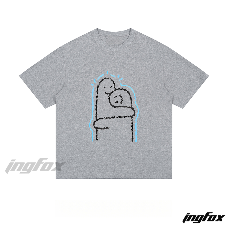 Hugging Doodles - Loose Fit Short Sleeve T - Shirt