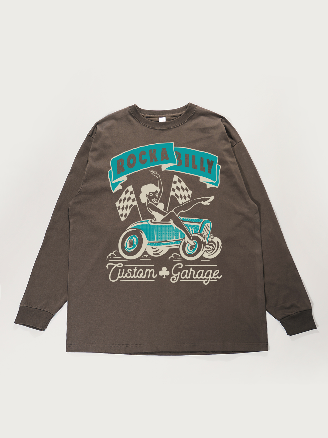 Rockabilly Custom Garage - Unisex Retro Cotton Long Sleeve T-Shirt