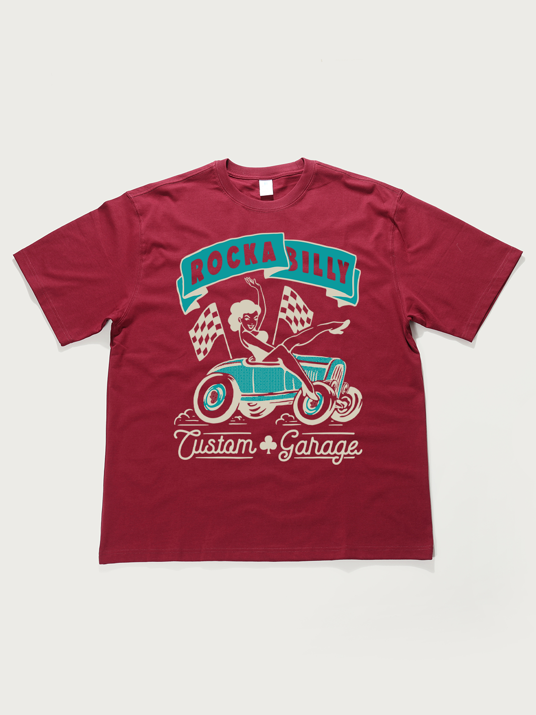 Rockabilly Custom Garage - Unisex Retro Cotton Short Sleeve T-Shirt