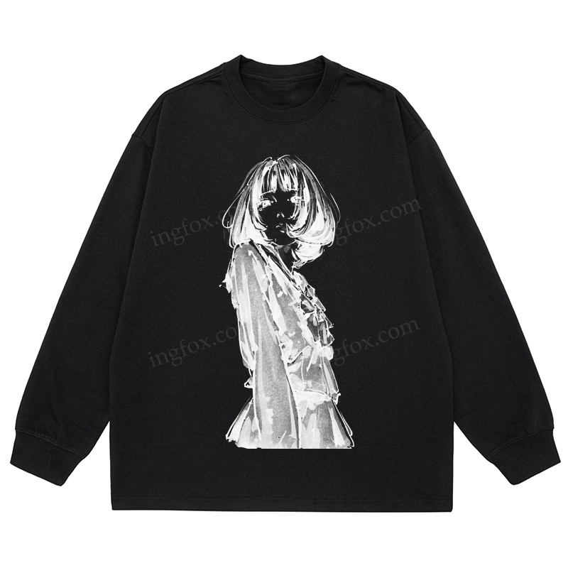 Ink Girl - Classic Unisex Fit Cotton Long Sleeve Tee