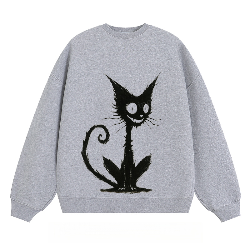 Whimsical Black Cat - Classic Unisex Fit Crewneck Sweatshirt