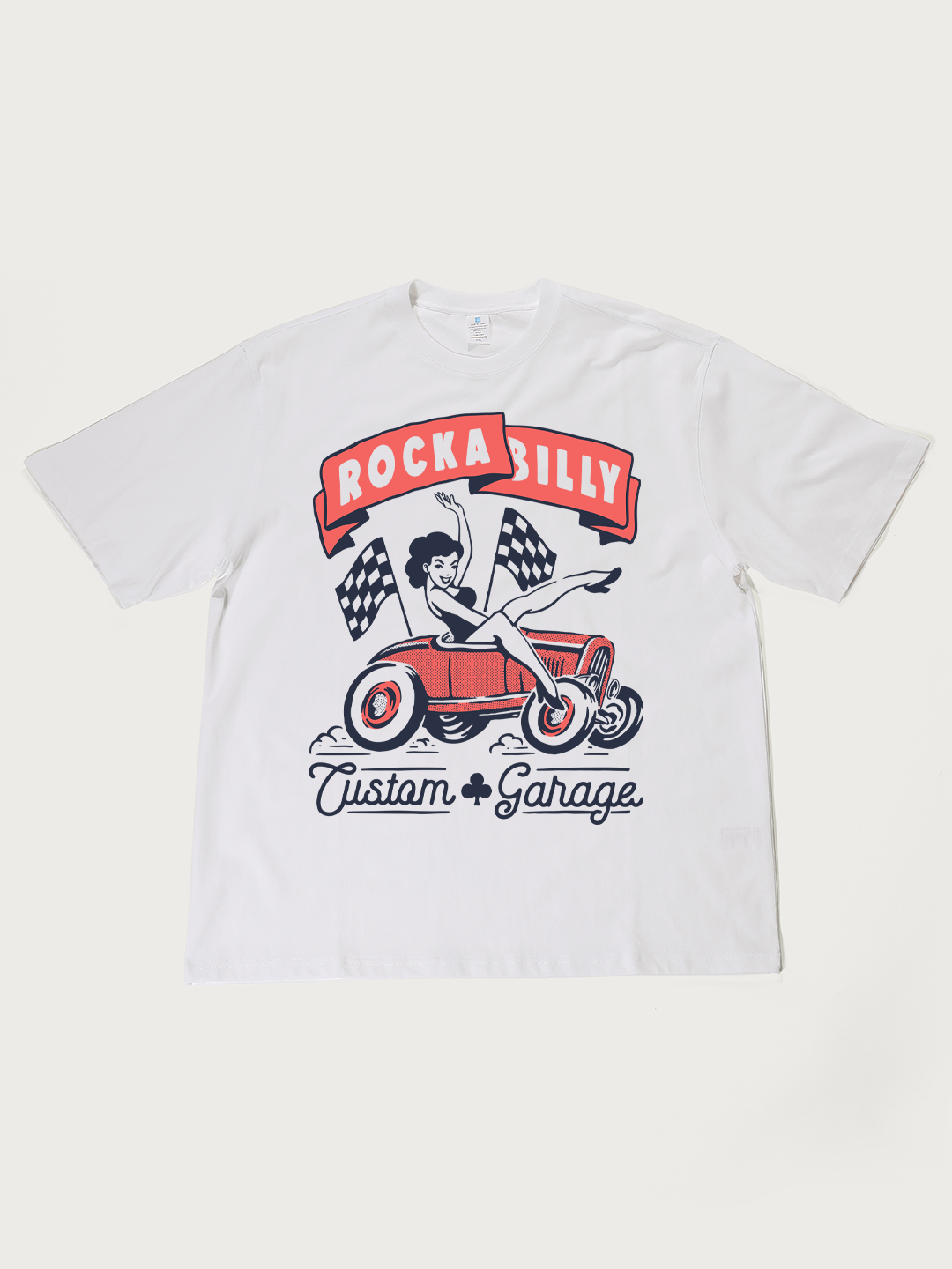 Rockabilly Custom Garage - Unisex Retro Cotton Short Sleeve T-Shirt