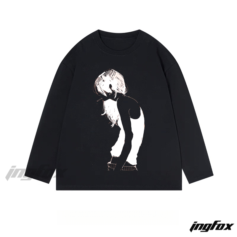 Sketch Girl - Classic Cotton Long Sleeve Tee