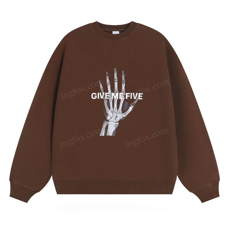 "Give Me Five" Skeleton Hand - Classic Unisex Fit Crewneck Sweatshirt