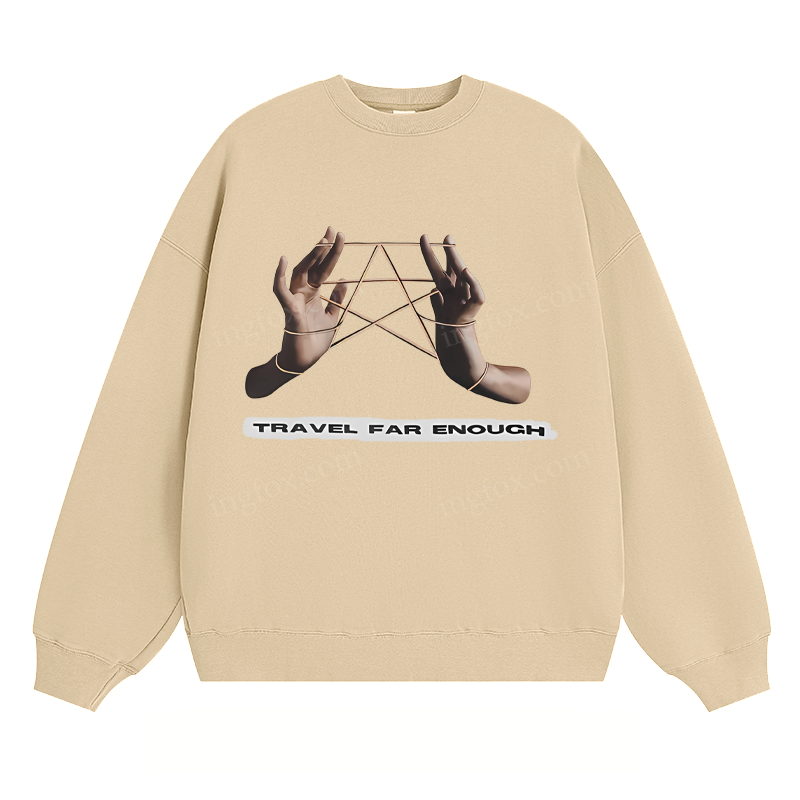 Travel Far Enough - Classic Unisex Fit Crewneck Sweatshirt