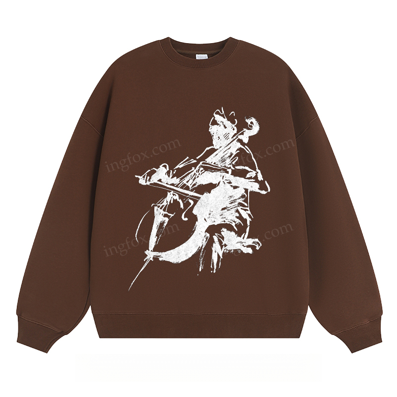 Cello Player Sketch - Classic Unisex Fit Crewneck Sweatshirt