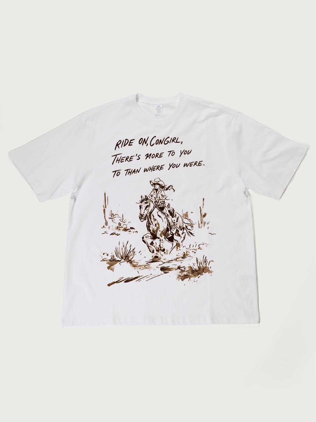 Ride On, Cowgirl - Unisex Retro Cotton Short Sleeve T-Shirt