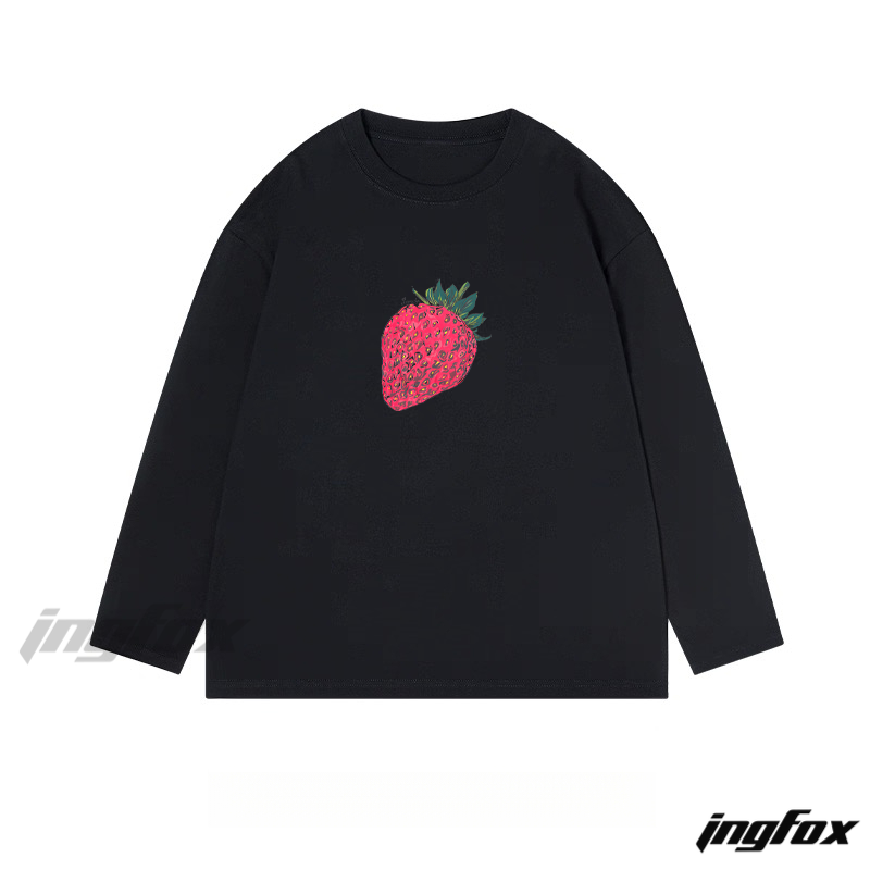 Strawberry Graphic - Classic Cotton Long Sleeve Tee