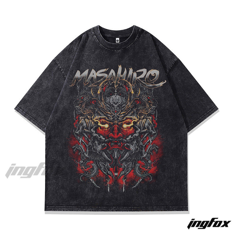 "Oversized T - Shirt with 'Masahiro' Graphic Design"