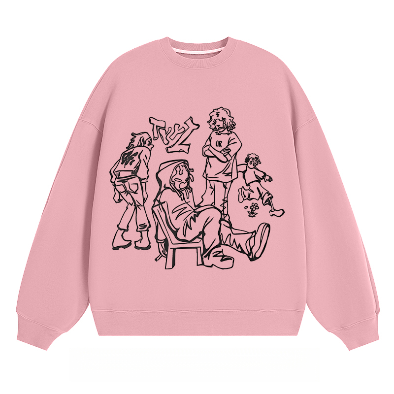 Casual Group Sketch - Classic Unisex Fit Crewneck Sweatshirt