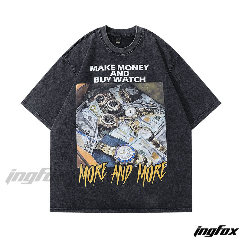 Money Watch Flex - Vintage Washed Oversized T-Shirt