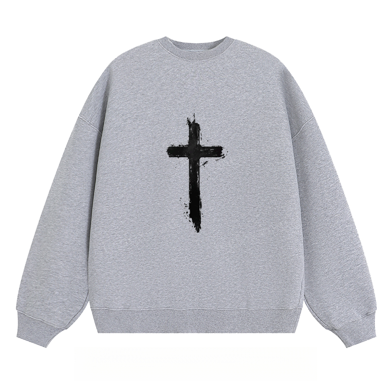 Distressed Cross - Classic Unisex Fit Crewneck Sweatshirt