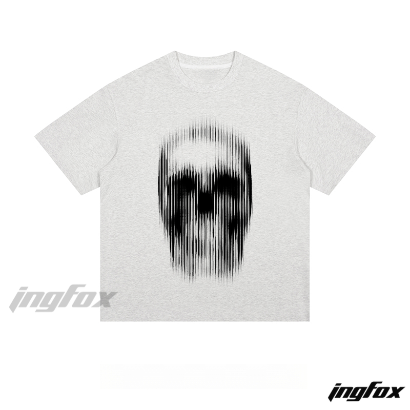Glitch Skull - Loose Fit Short Sleeve T-Shirt