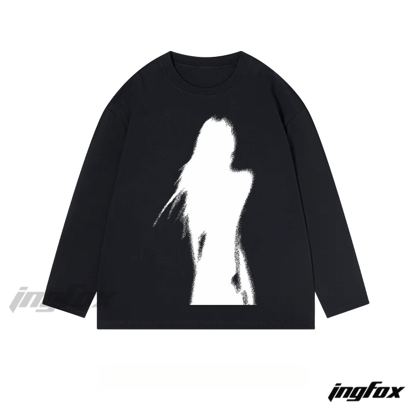 Silhouette of a Figure - Classic Cotton Long Sleeve Tee
