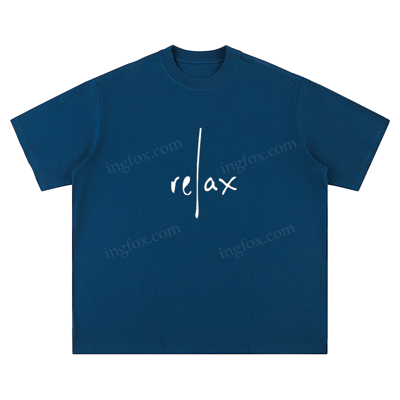 "Relax" Minimalist Print - Unisex Fit Short Sleeve T - Shirt