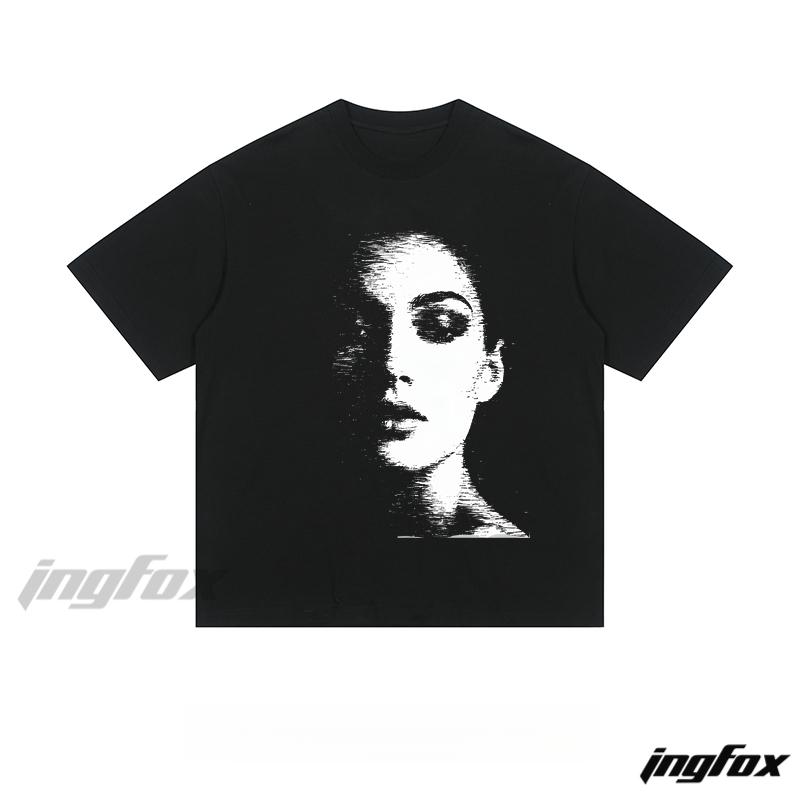 Glitch Portrait - Loose Fit Short Sleeve T - Shirt