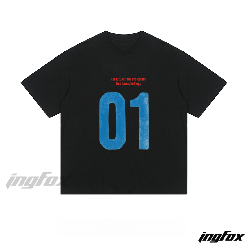 Number 01 with Motto - Loose Fit Short Sleeve T - Shirt