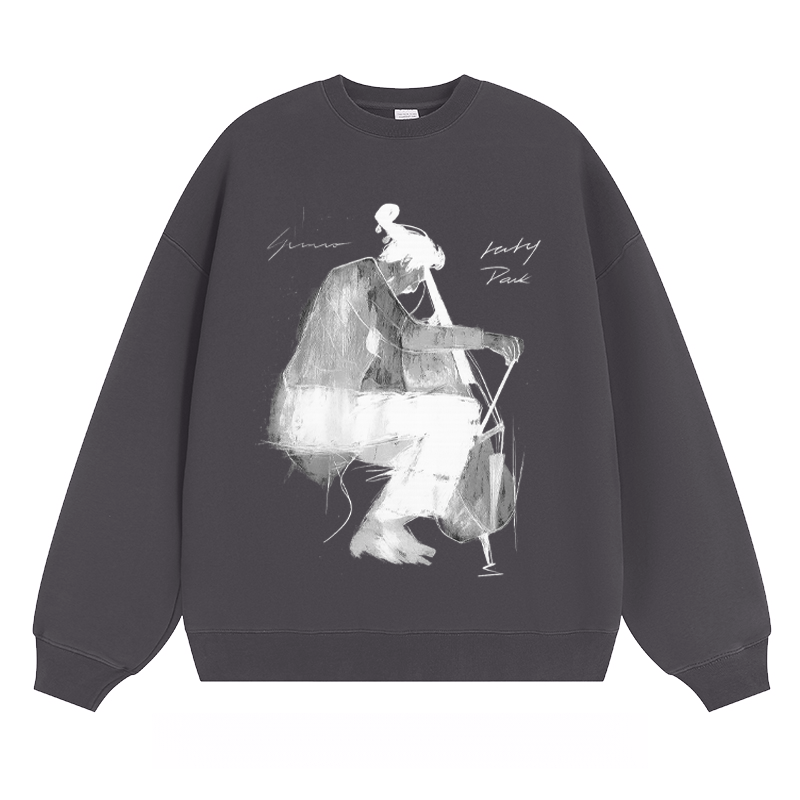 Cello Player Sketch - Classic Unisex Fit Crewneck Sweatshirt