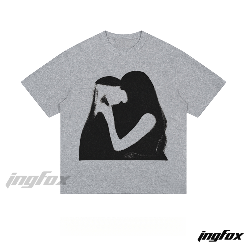 Abstract Silhouette - Loose Fit Short Sleeve T - Shirt