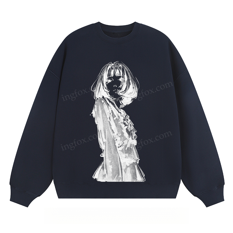 Ink Girl Graphic - Classic Unisex Fit Crewneck Sweatshirt