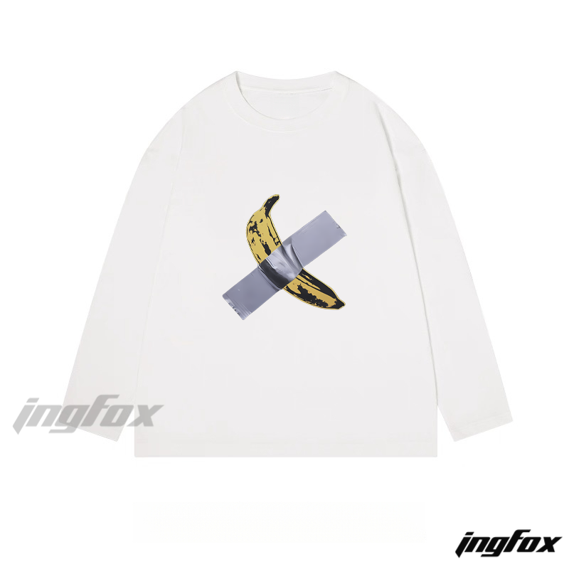 Banana with Tape Graphic - Classic Cotton Long Sleeve Tee