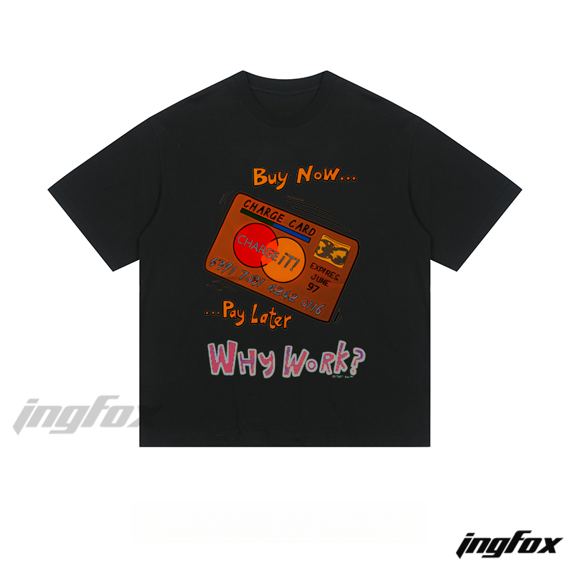 Humorous Credit Card - Loose Fit Short Sleeve T - Shirt