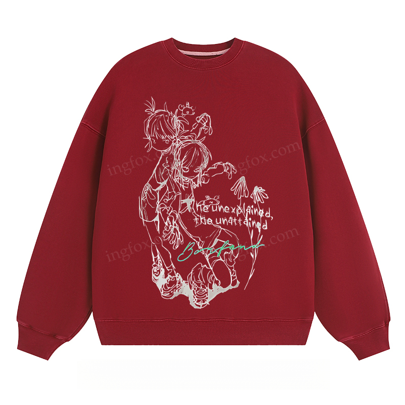 Anime - Style Sketch Crewneck Sweatshirt