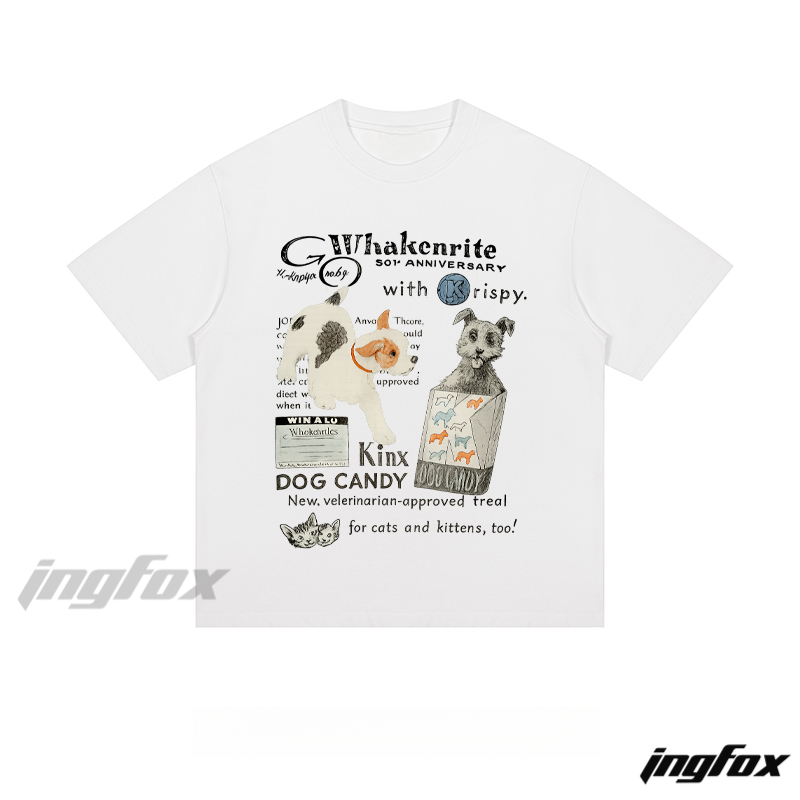 Vintage Pet Ad Collage - Loose Fit Short Sleeve T - Shirt