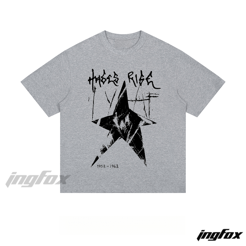 "THEY RISE" Star & Dates - Loose Fit Short Sleeve T-Shirt
