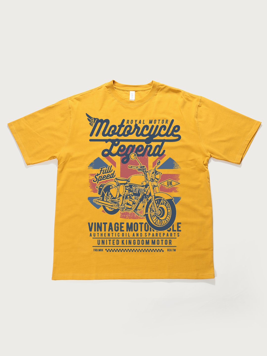 Motorcycle Legend Royal Motor UK - Unisex Retro Cotton Short Sleeve T-Shirt