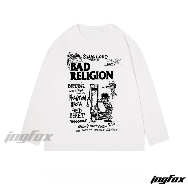 Bad Religion Concert - Themed - Classic Cotton Long Sleeve Tee