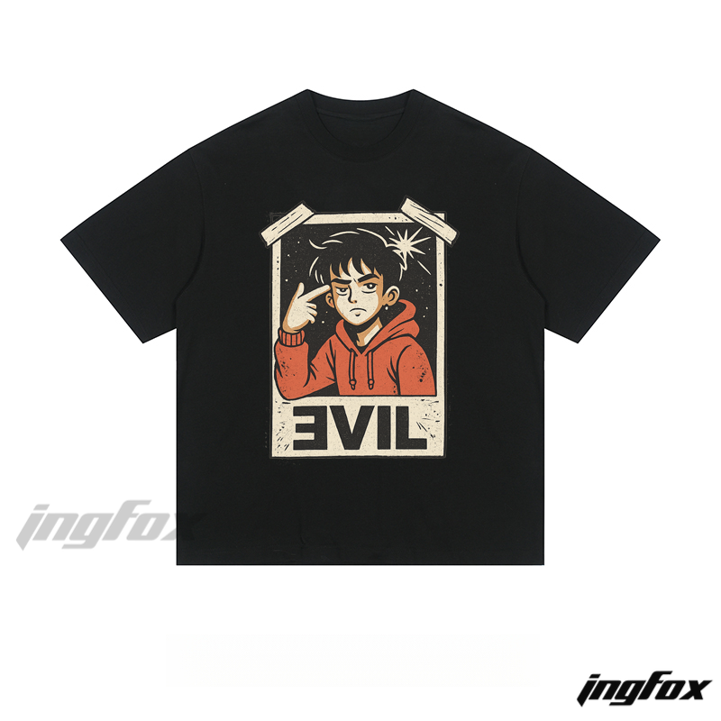 Evil Portrait - Loose Fit Short Sleeve T - Shirt