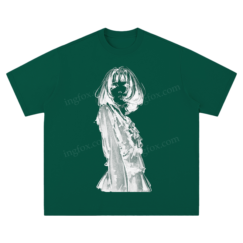 Ink Sketch Girl - Unisex Fit Short Sleeve T - Shirt