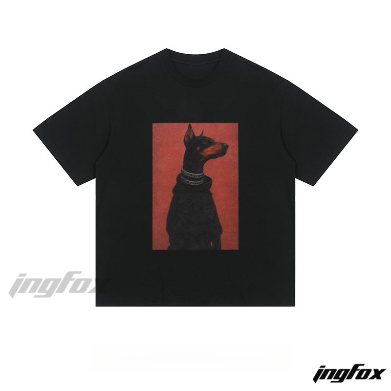 Stylish Doberman Illustration - Loose Fit Short Sleeve T-Shirt