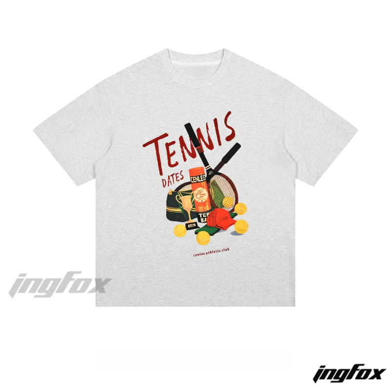 Tennis Retro Sport - Loose Fit Short Sleeve T - Shirt