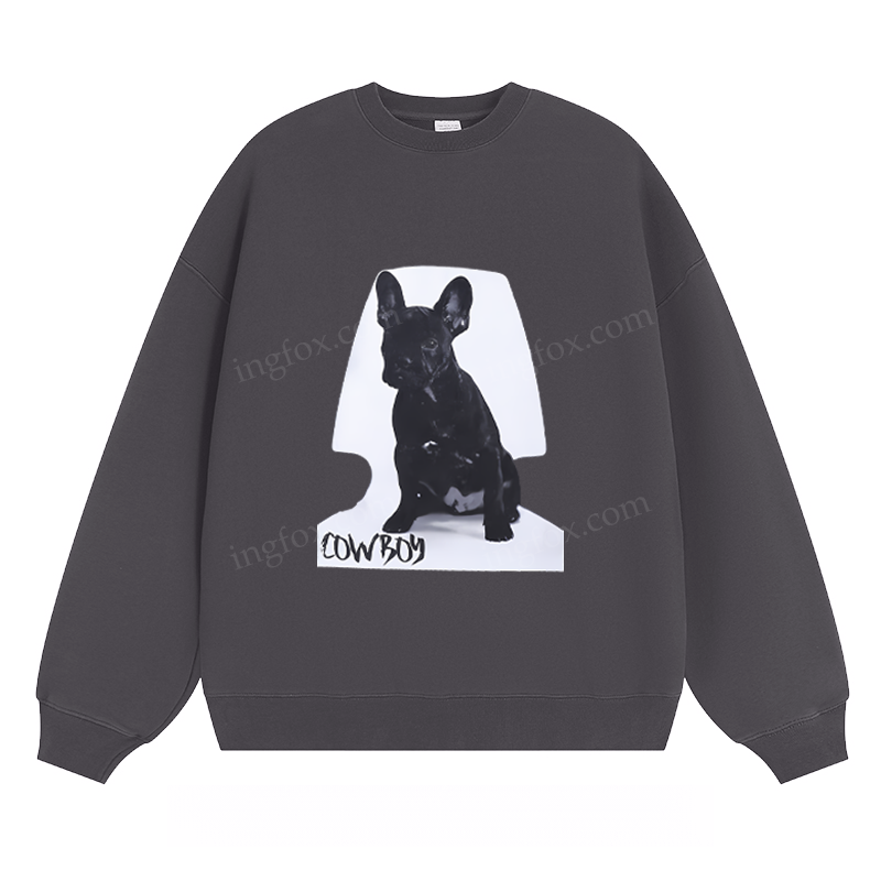 French Bulldog Cowboy - Classic Unisex Fit Crewneck Sweatshirt