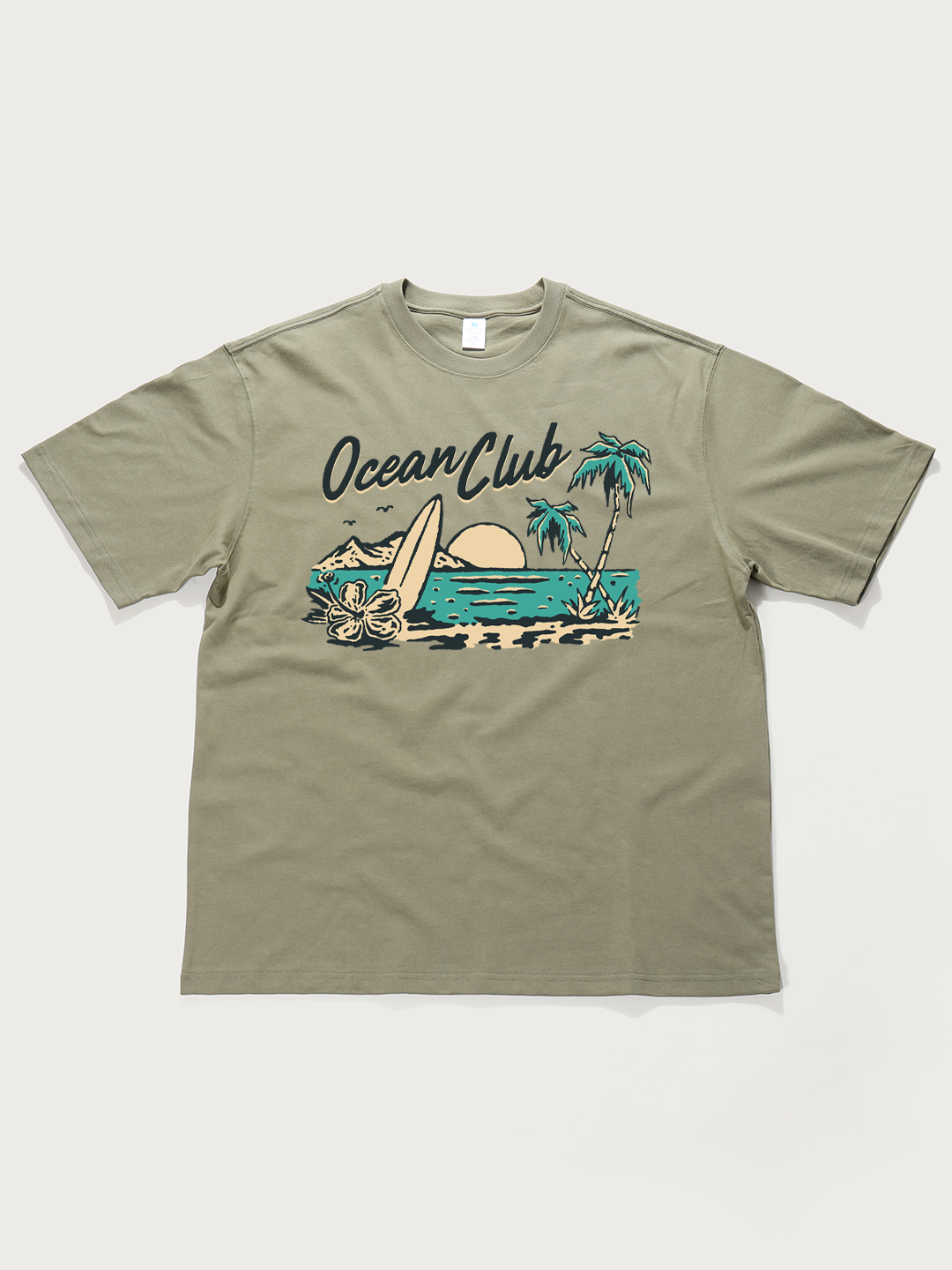 Ocean Club Beach - Unisex Retro Cotton Short Sleeve T-Shirt