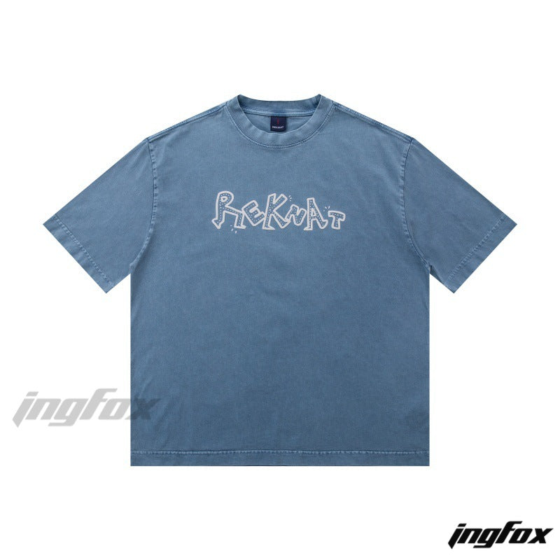 Rekwat Lettering Short Sleeve Loose Fit T-shirt