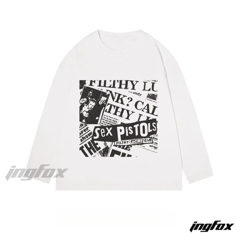 Sex Pistols Newspaper - Classic Cotton Long Sleeve Tee