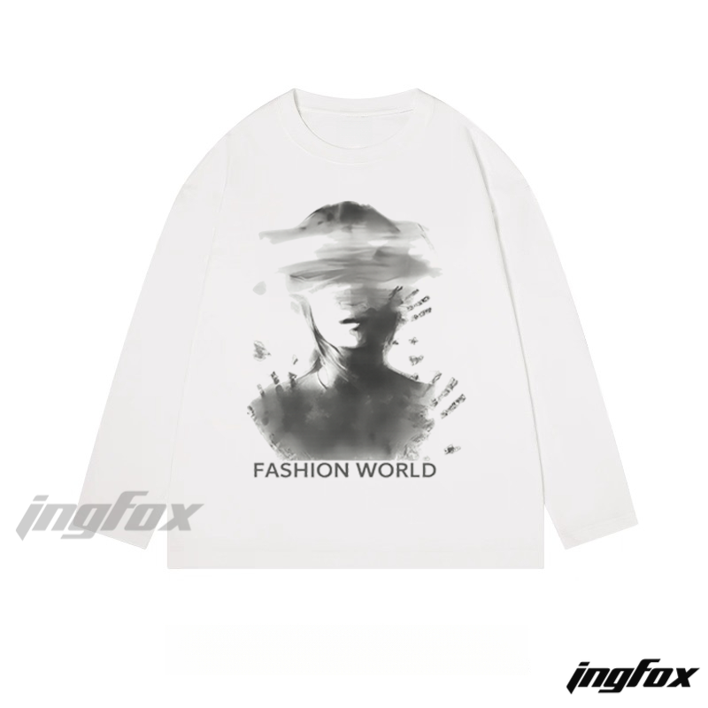 Fashion World Abstract Figure - Classic Cotton Long Sleeve Tee