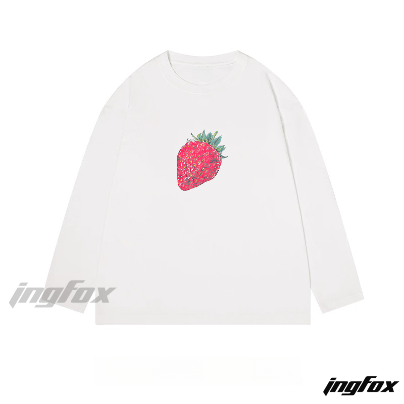 Strawberry Graphic - Classic Cotton Long Sleeve Tee