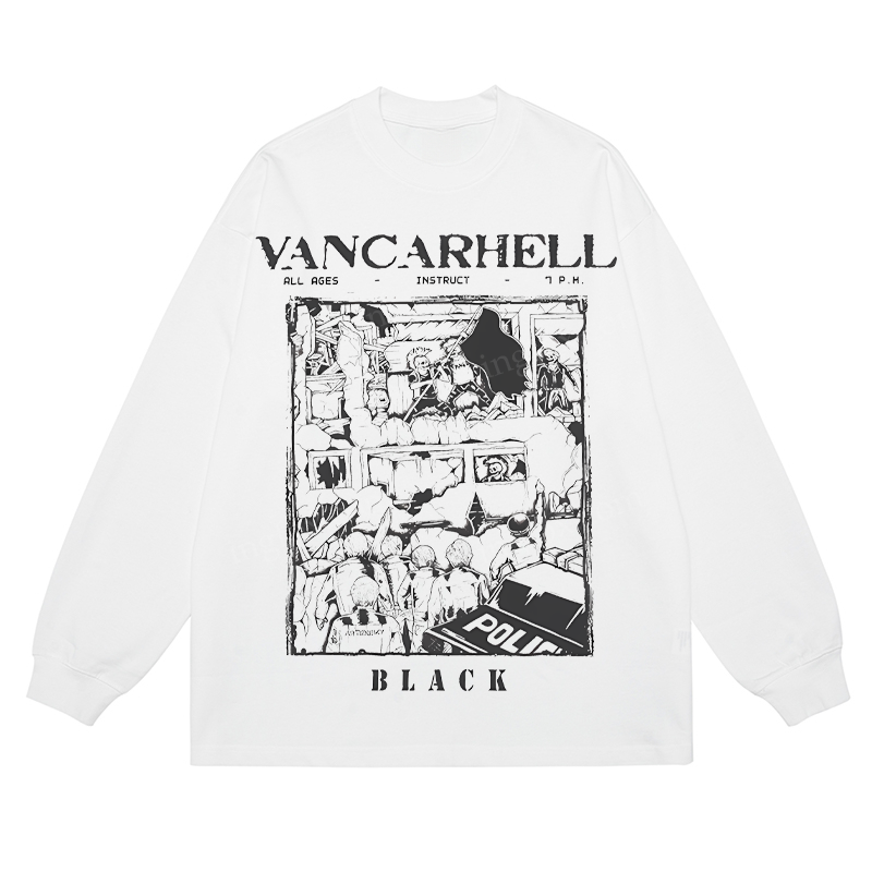 Vancarhell Graphic - Classic Unisex Fit Cotton Long Sleeve Tee
